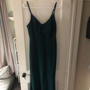 Moments Of Bliss Forest Green Backless Mermaid Maxi Dress